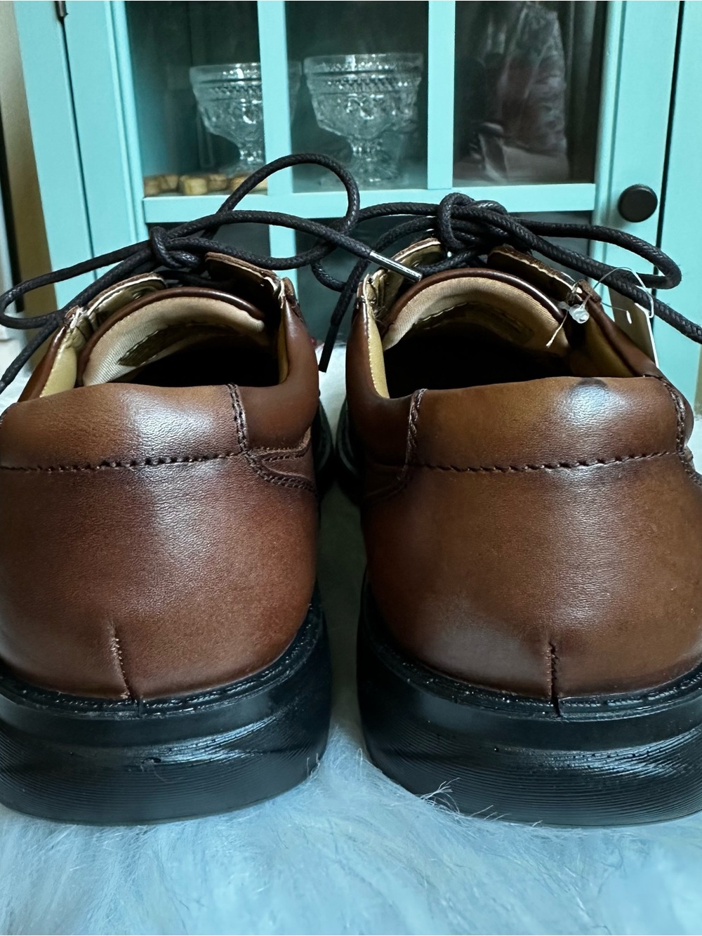 Dockers 9.5M Barker Brown Genuine Leather Oxford Dress Shoes Men's Like New - Picture 6 of 14